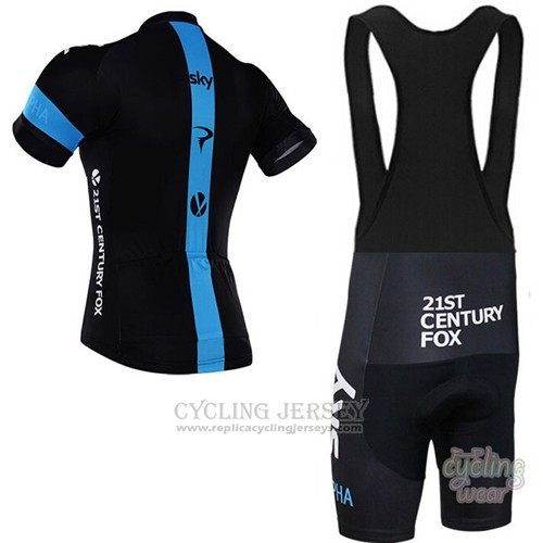 2016 Cycling Jersey Sky Black Short Sleeve and Bib Short